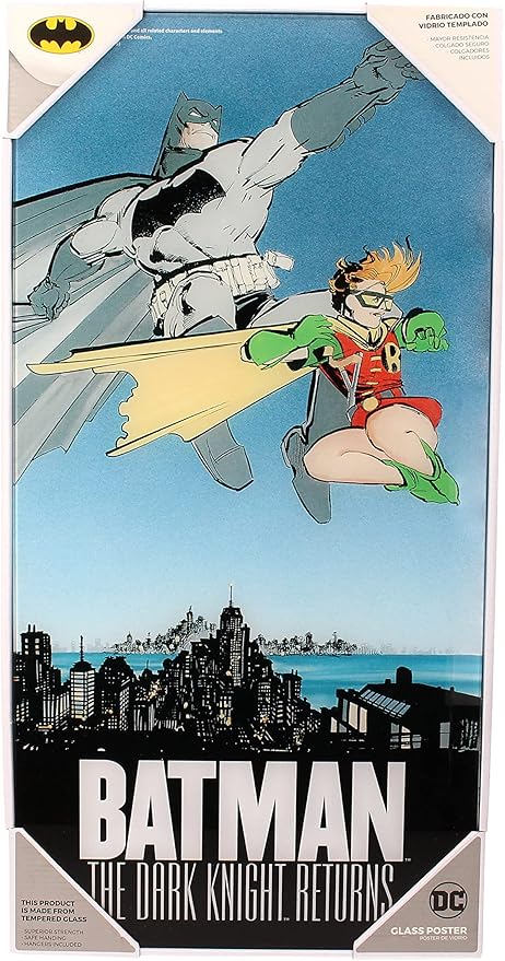 DC Comics The Dark Knight Returns Batman and Robin Glass Poster - Ginga Toys