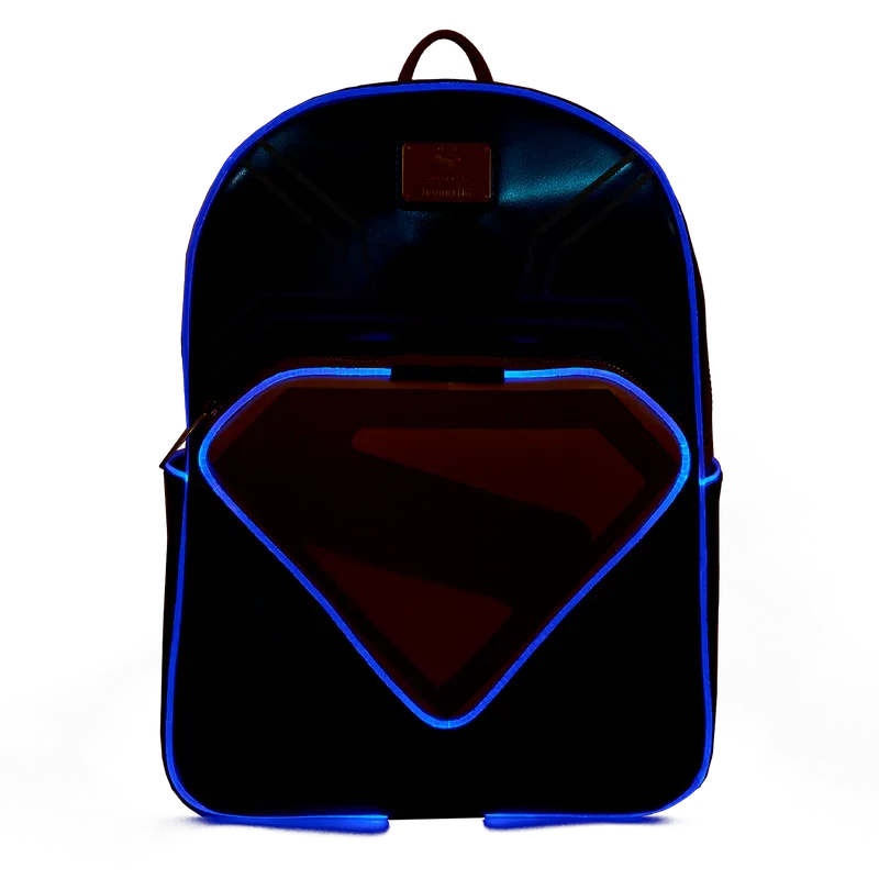 Loungefly DC Superman Light Up Glow Full-Size Backpack