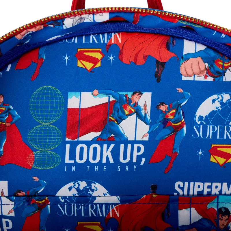 Loungefly DC Superman Light Up Glow Full-Size Backpack