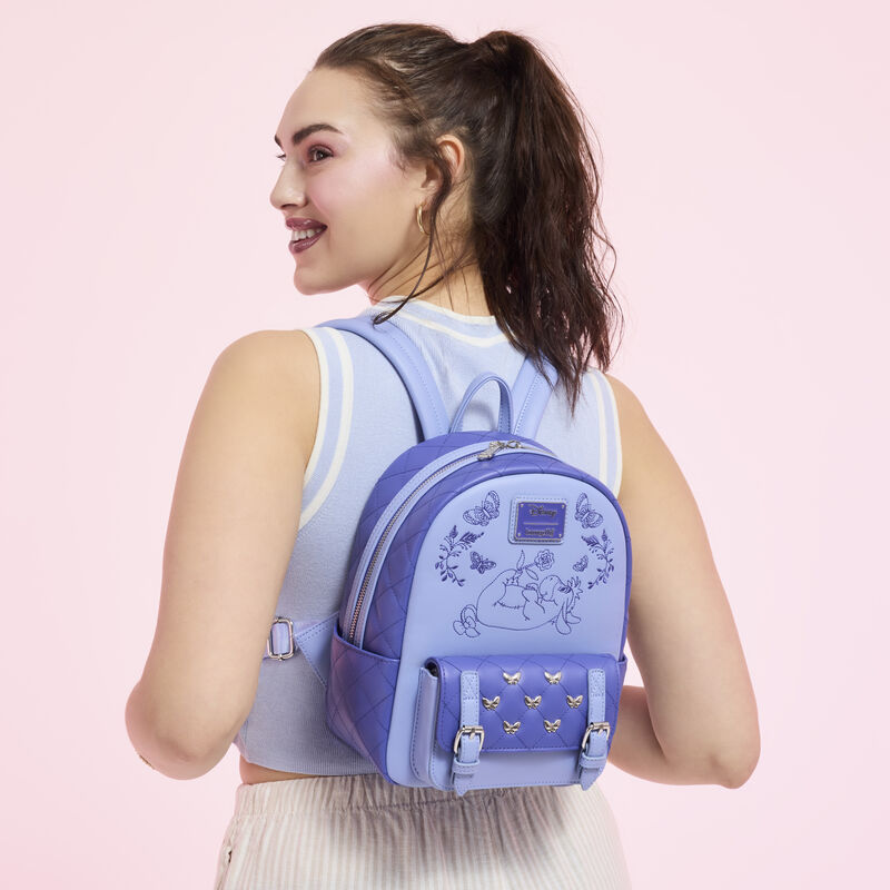 Loungefly Disney Winnie The Pooh Floral Eeyore Quilted Texture Mini Backpack