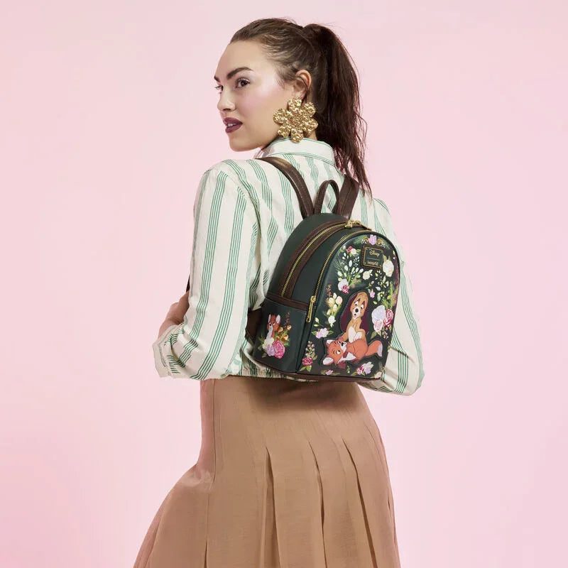 Loungefly Disney The Fox and the Hound Forest Floral Mini Backpack