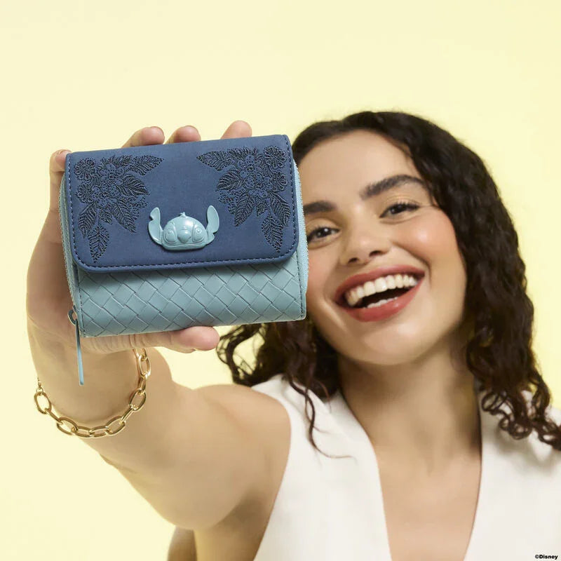 Loungefly Disney Stitch Embroidered Floral Wallet