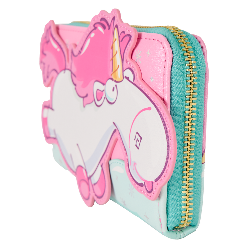 Loungefly Minions Fluffy Unicorn Rainbow Glitter Zip Around Wallet