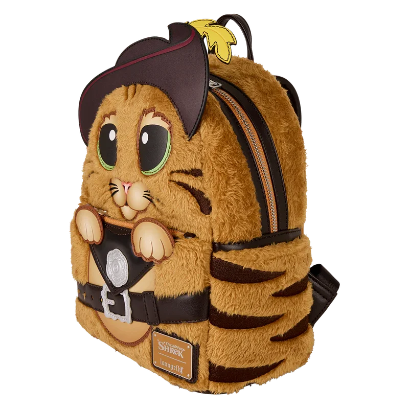 Loungefly Dreamworks Shrek Puss In Boots Plush Cosplay Mini Backpack