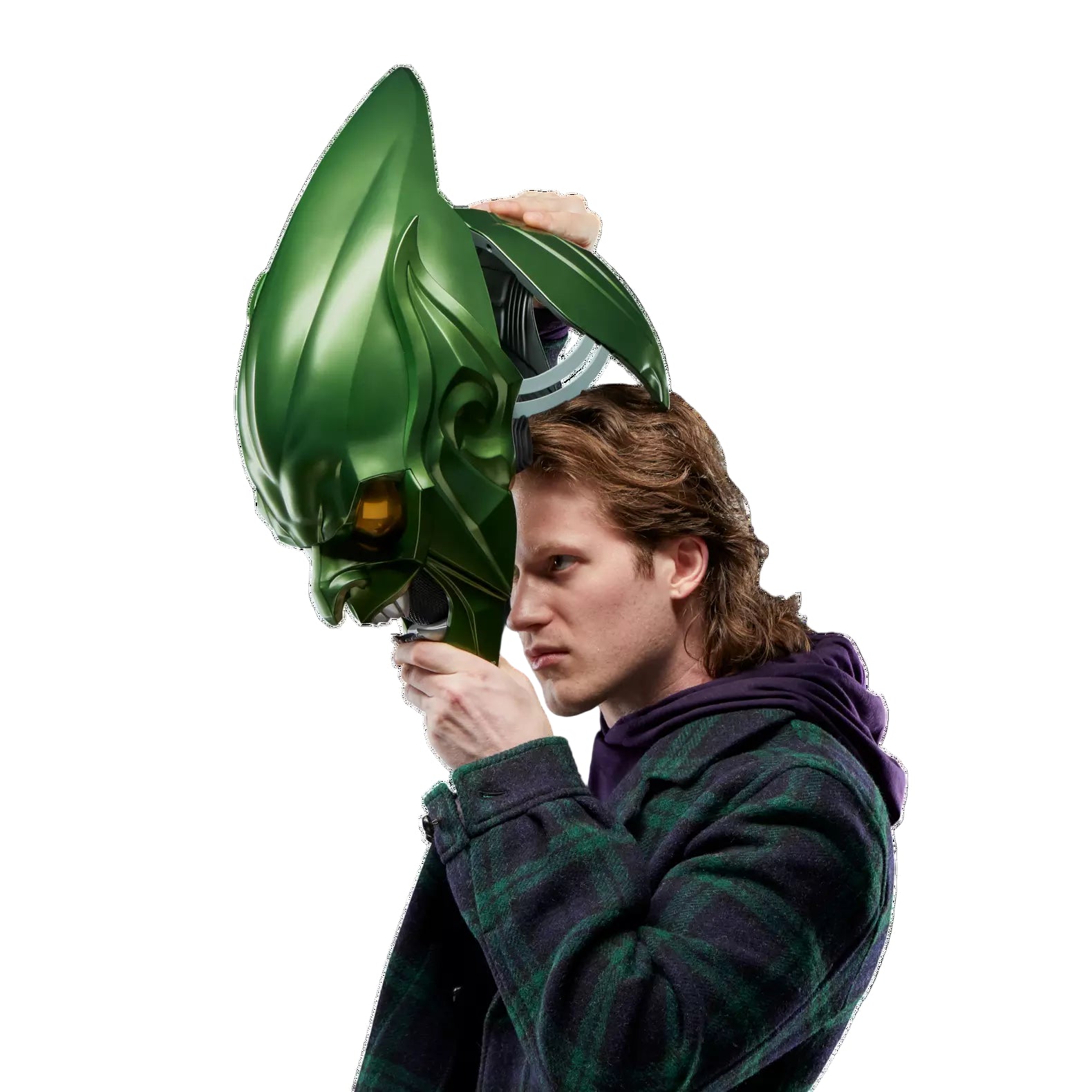 Marvel Legends Series Spider-Man: No Way Home Green Goblin Premium Roleplay Helmet - Ginga Toys