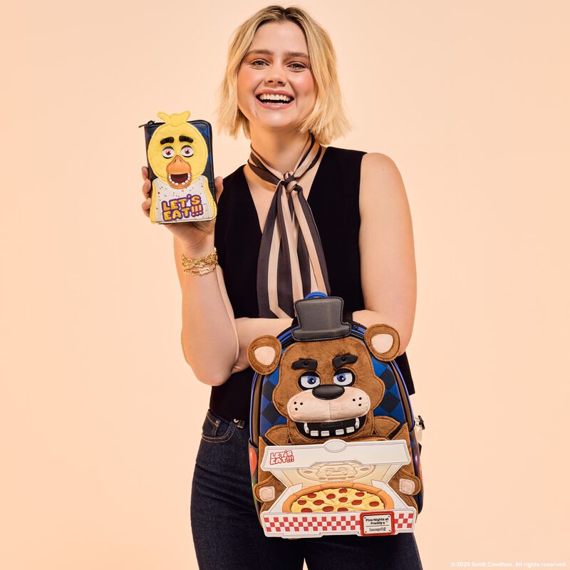 Loungefly Five Nights at Freddy's Chica Plush Cosplay Zip Around Wallet - Ginga Toys