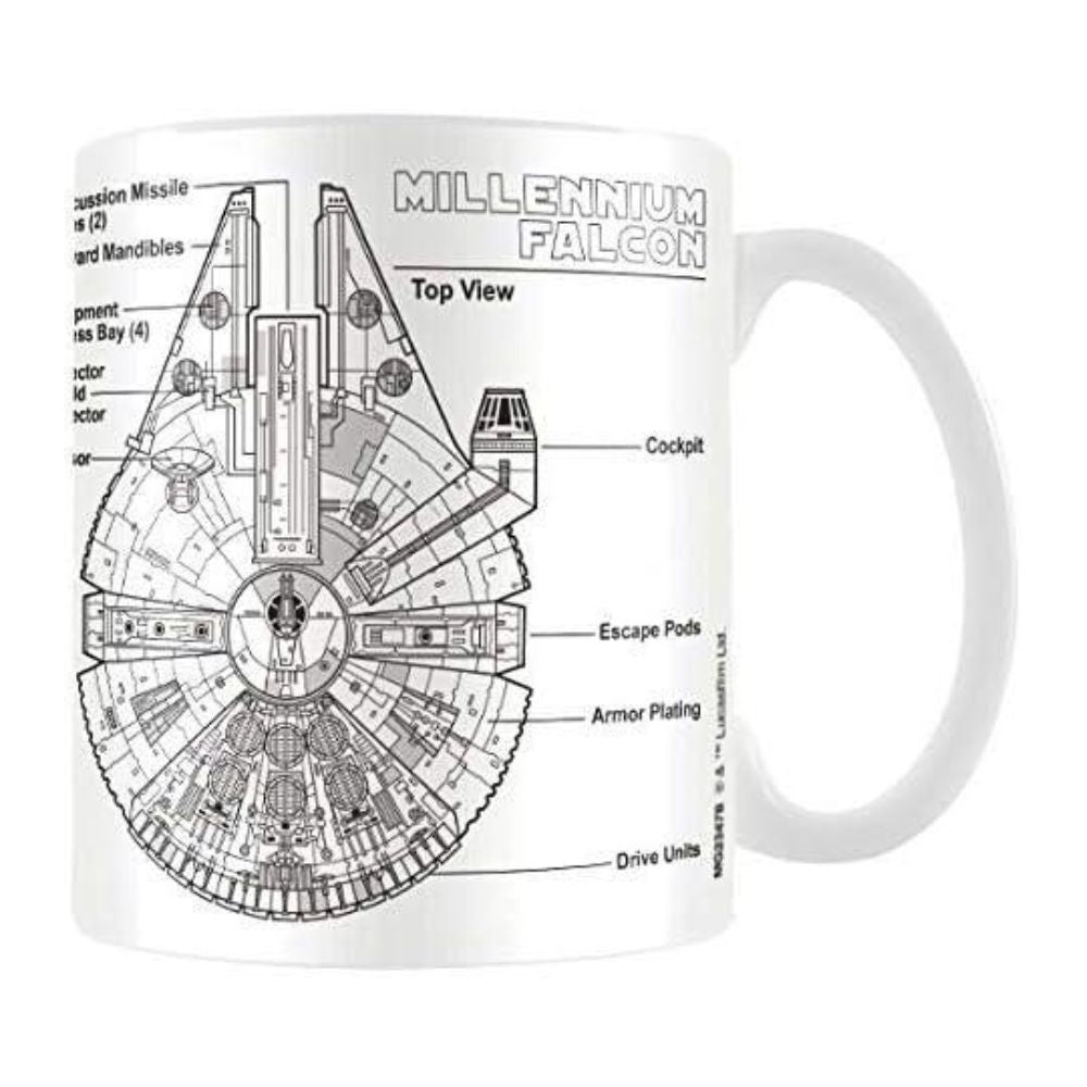 Star Wars Millennium Falcon Sketch Ceramic Mug 315ml