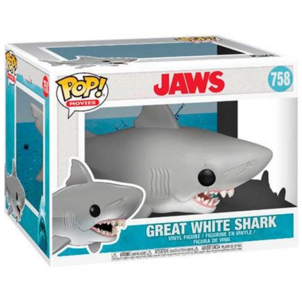 Funko Pop! Movies: Jaws - 6" Great White Shark Super Sized Figure #758