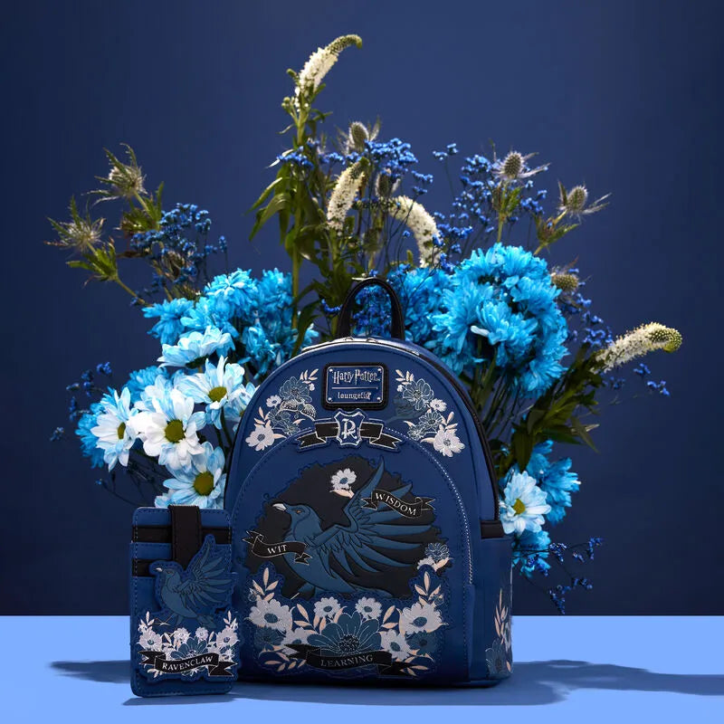 Loungefly Harry Potter Ravenclaw House Floral Tattoo Card Holder