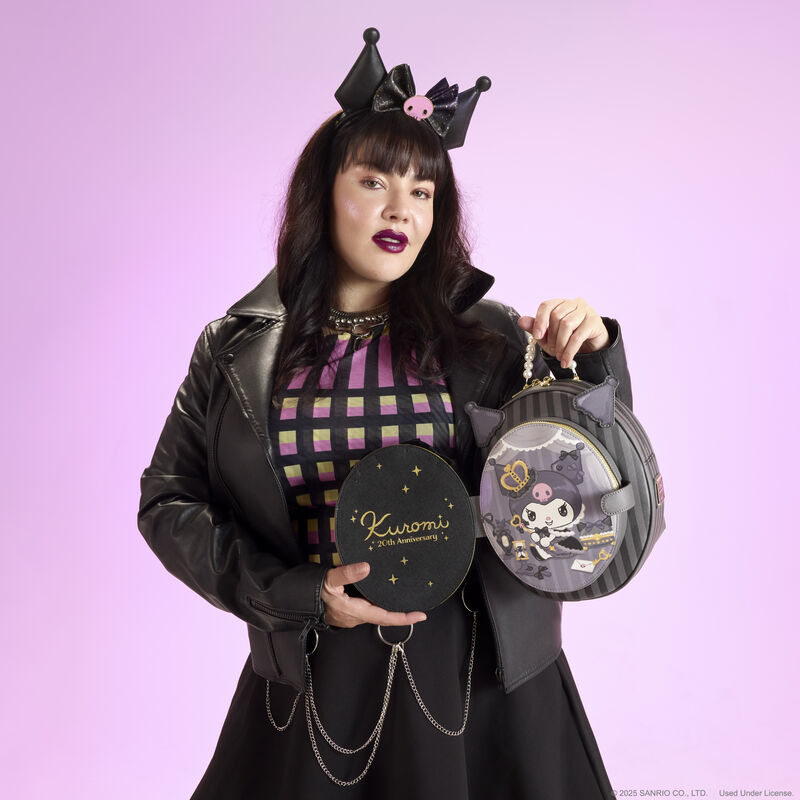 Loungefly Sanrio Kuromi 20th Anniversary Cameo Mini Backpack - Ginga Toys