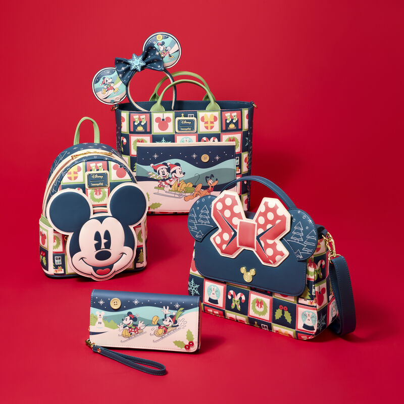 Loungefly Disney Mickey & Friends Holiday Convertible Backpack & Tote Crossbody Bag - Ginga Toys