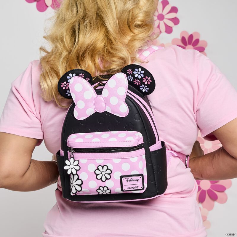 Loungefly Disney Minnie Mouse Floral Rock The Dots Mini Backpack - Ginga Toys
