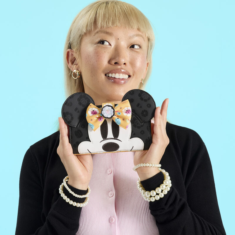 Loungefly Disney Minnie Mouse Cosplay Floral Pumpkin Flap Wallet - Ginga Toys