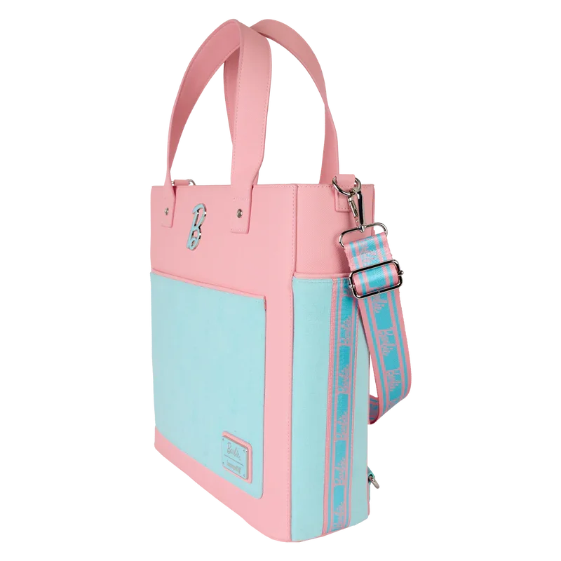 Loungefly Classic Barbie Terry Cloth Convertible Backpack & Tote Crossbody Bag