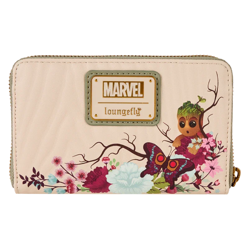Loungefly Marvel Guardians of the Galaxy Floral Groot Zip Around Wallet
