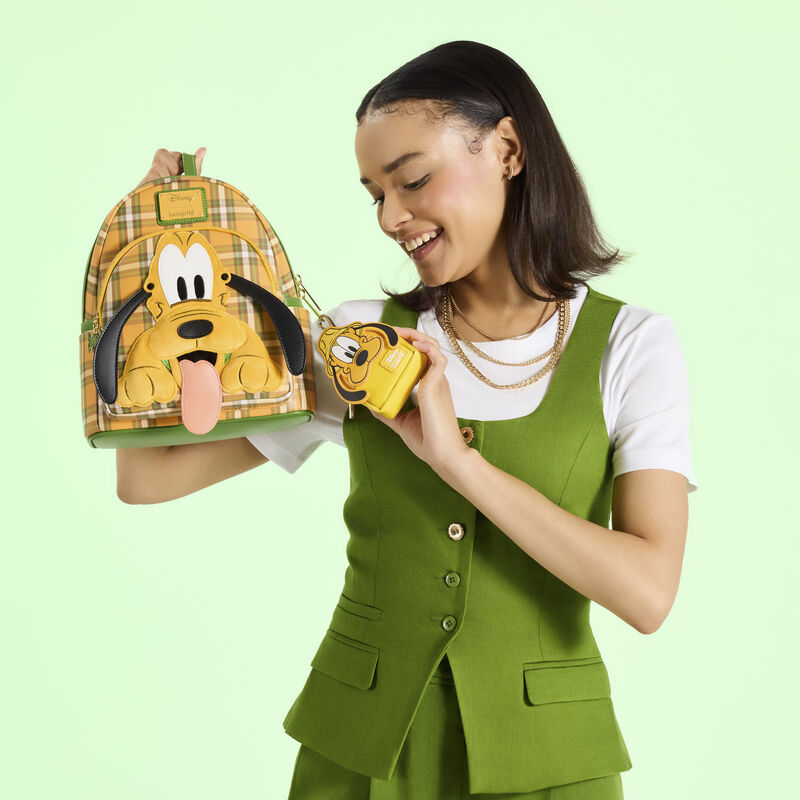 Loungefly Disney Pluto 95th Anniversary Plaid Mini Backpack - Ginga Toys