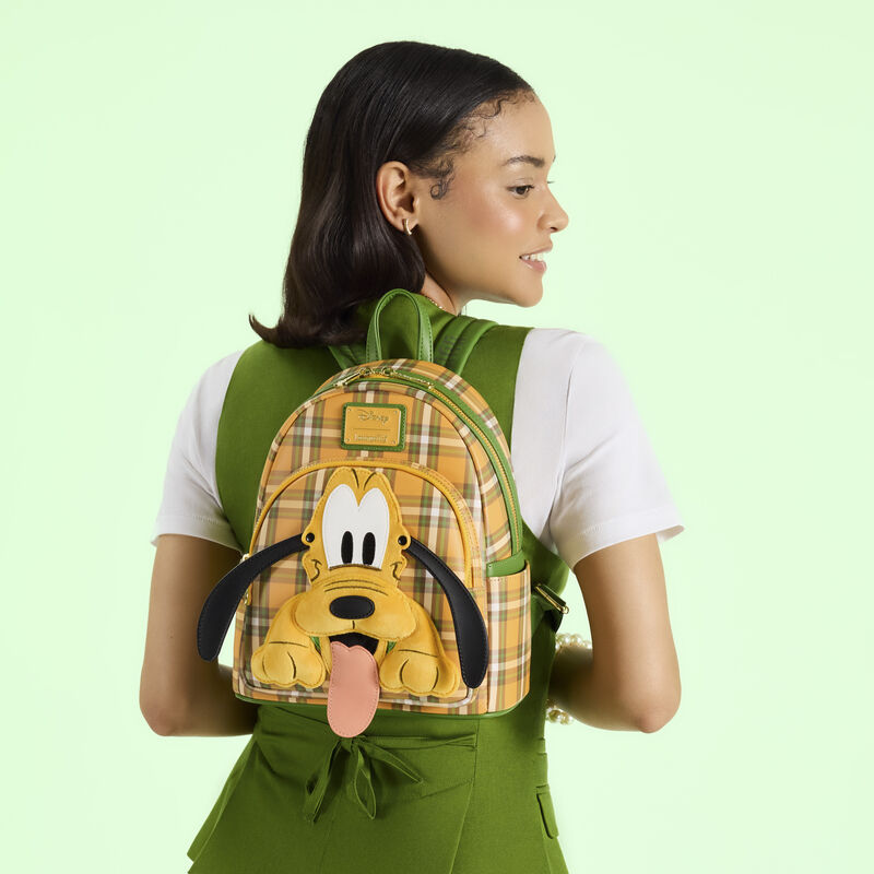 Loungefly Disney Pluto 95th Anniversary Plaid Mini Backpack - Ginga Toys