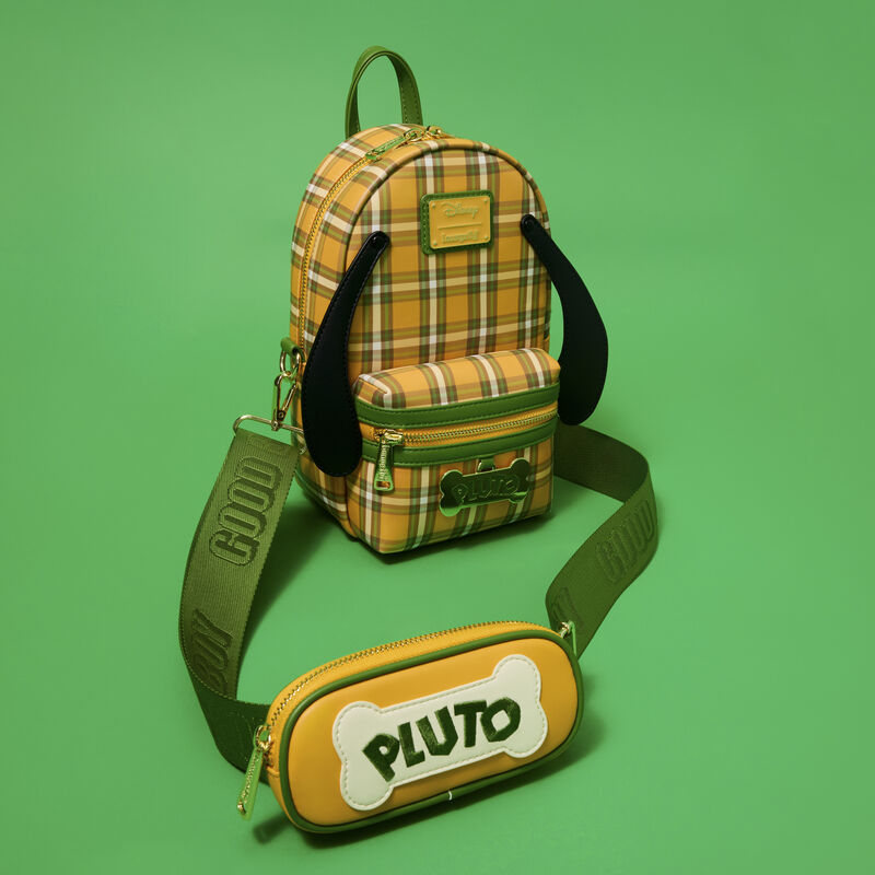 Loungefly Disney Pluto 95th Anniversary Plaid Sling Crossbody Bag with Coin Bag - Ginga Toys