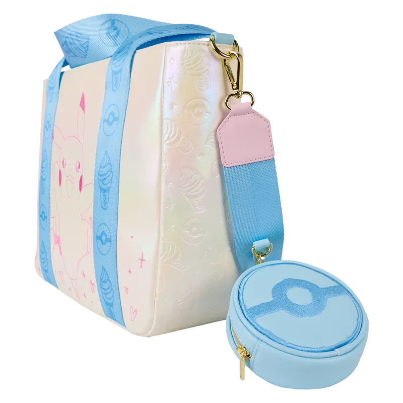 Loungefly Pokémon Iridescent Pikachu Tote Crossbody Bag with Coin Bag