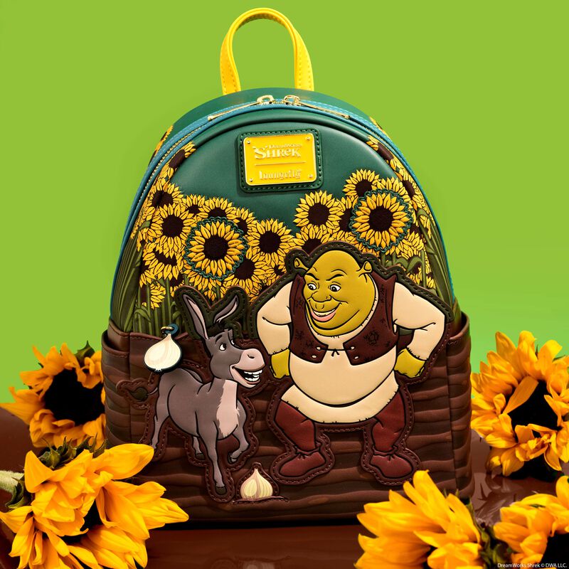Loungefly Shrek & Donkey Sunflower Field Mini Backpack - Ginga Toys