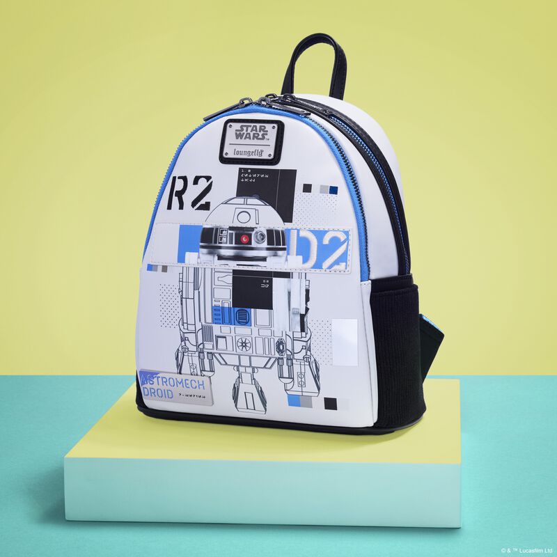 Loungefly Star Wars: The Power of the Force R2-D2 Astromech Droid Light Up Mini Backpack - Ginga Toys