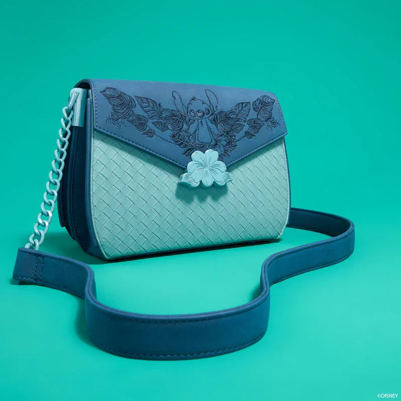 Loungefly Disney Stitch Embroidered Floral Crossbody Bag