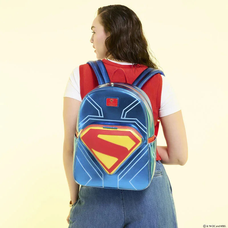 Loungefly DC Superman Light Up Glow Full-Size Backpack
