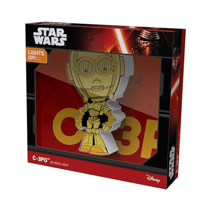 3D Light FX Star Wars C-3PO 3D Deco Mini-Sized Sticker LED Wall Light - Ginga Toys
