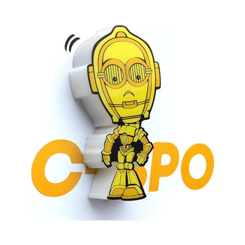 3D Light FX Star Wars C-3PO 3D Deco Mini-Sized Sticker LED Wall Light - Ginga Toys