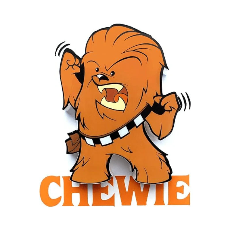 3D Light FX Star Wars Chewbacca 3D Deco Mini-Sized Sticker LED Wall Light - Ginga Toys