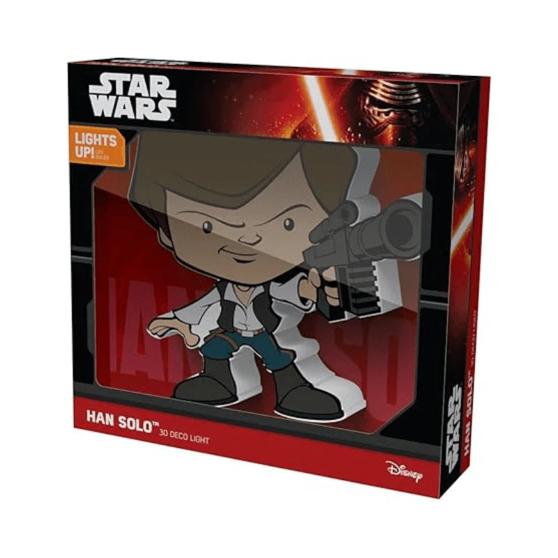 3D Light FX Star Wars Han Solo 3D Deco Mini-Sized Sticker LED Wall Light - Ginga Toys