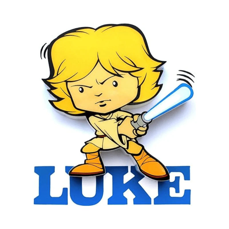 3D Light FX Star Wars Luke Skywalker 3D Deco Mini-Sized Sticker LED Wall Light
