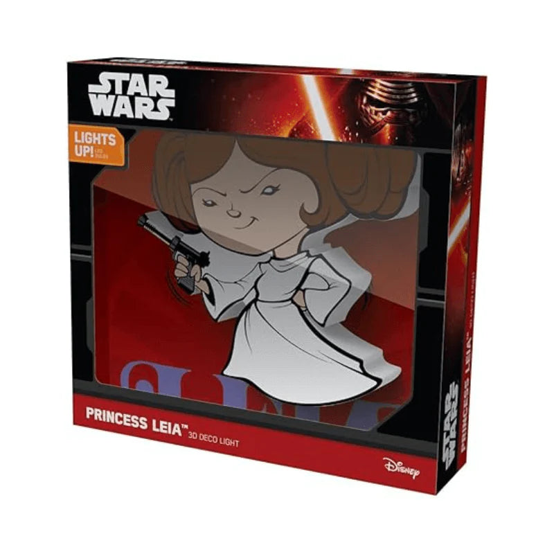 3D Light FX Star Wars Leia 3D Deco Mini-Sized Sticker LED Wall Light - Ginga Toys