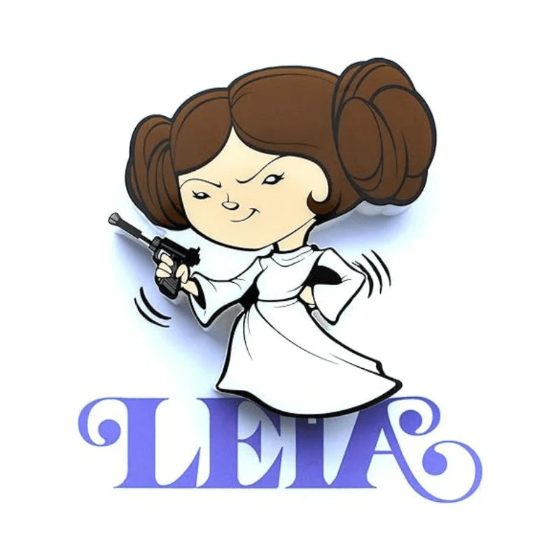 3D Light FX Star Wars Leia 3D Deco Mini-Sized Sticker LED Wall Light - Ginga Toys