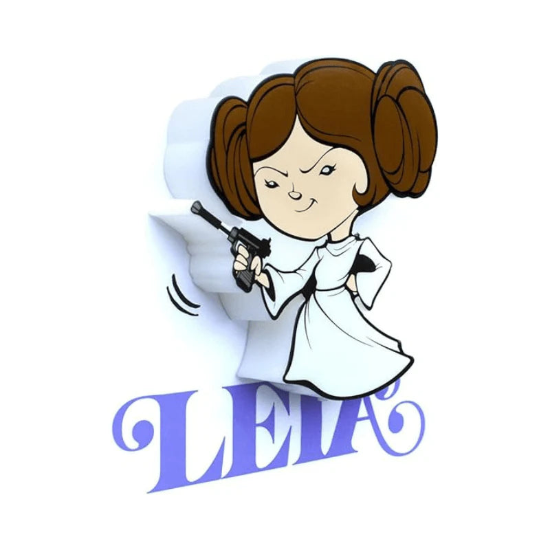 3D Light FX Star Wars Leia 3D Deco Mini-Sized Sticker LED Wall Light - Ginga Toys