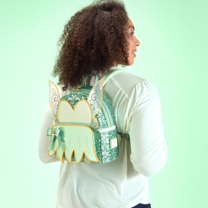 Loungefly Peter Pan Tinker Bell Holiday Cosplay Sequin Mini Backpack - Ginga Toys