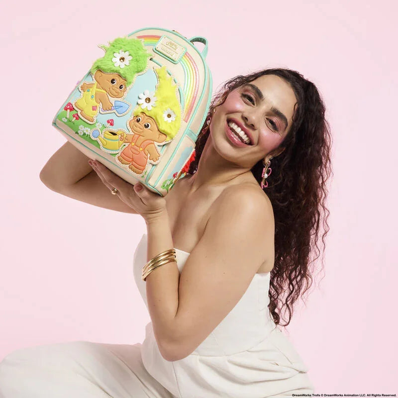 Loungefly Classic Trolls Plush Glitter Mini Backpack