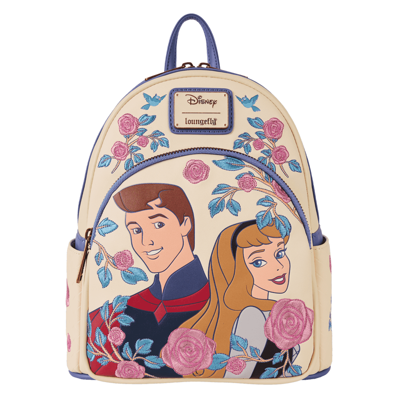 Loungefly Disney Sleeping Beauty Princess Aurora & Prince Phillip Floral Mini Backpack