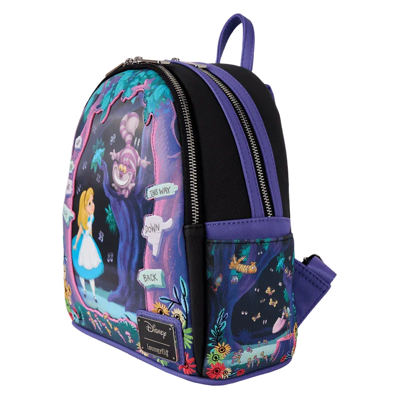 Loungefly Disney Alice in Wonderland Tulgey Wood Lenticular Mini Backpack