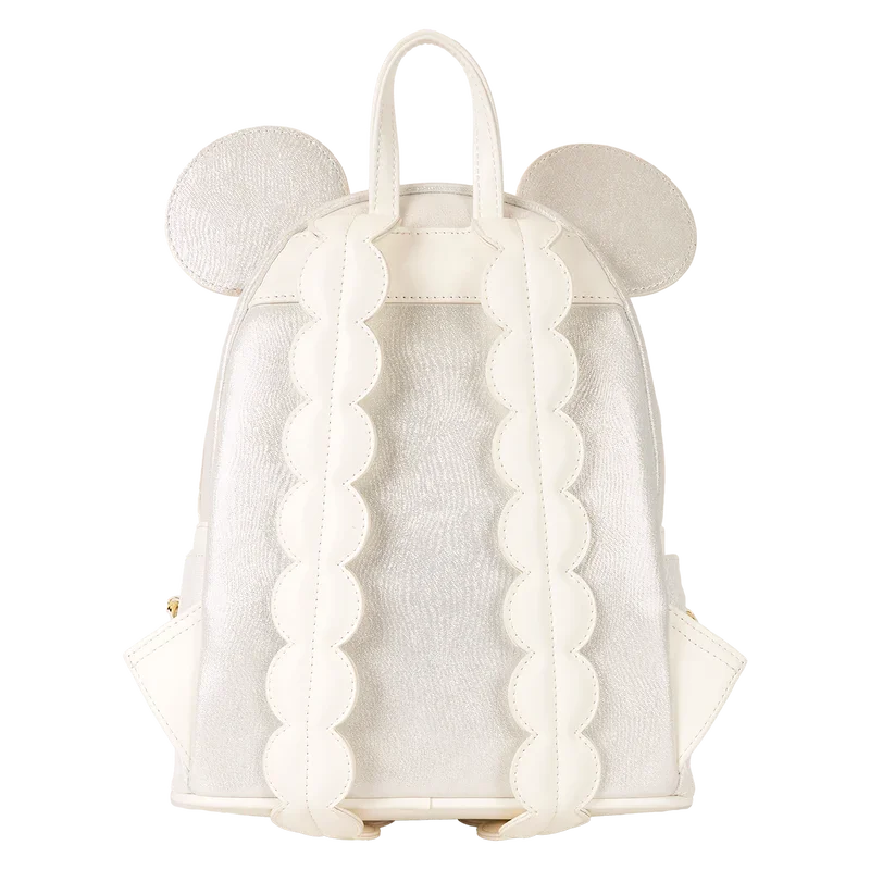 Loungefly Disney Minnie Mouse Iridescent Lace Wedding Mini Backpack