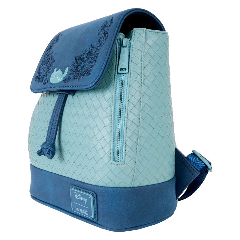 Loungefly Disney Stitch Embroidered Floral Drawstring Mini Backpack