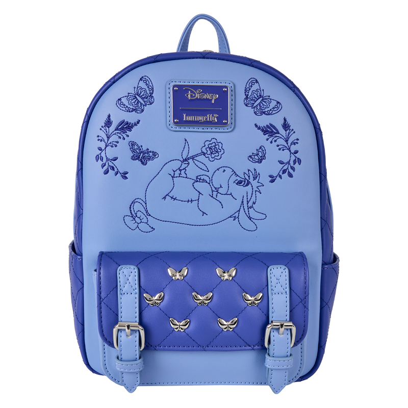 Loungefly Disney Winnie The Pooh Floral Eeyore Quilted Texture Mini Backpack