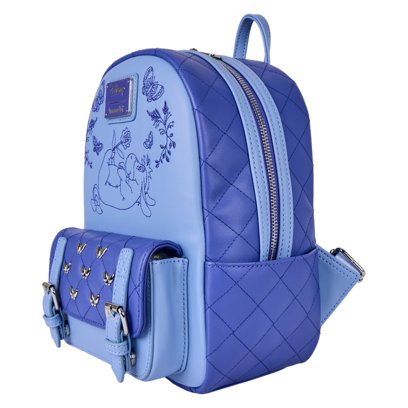 Loungefly Disney Winnie The Pooh Floral Eeyore Quilted Texture Mini Backpack