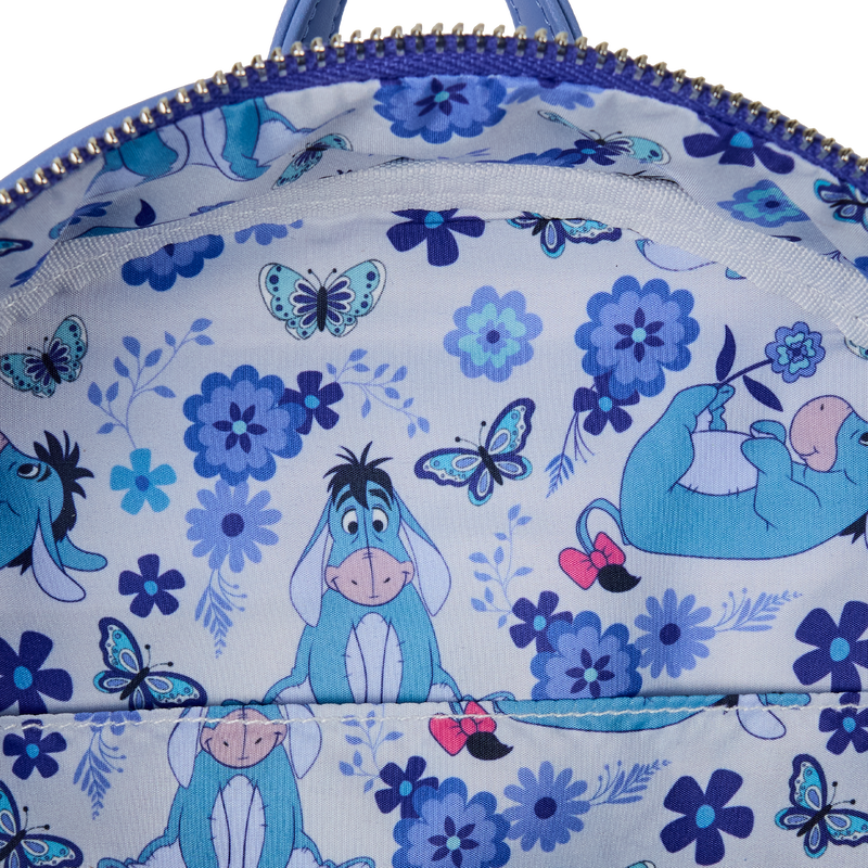 Loungefly Disney Winnie The Pooh Floral Eeyore Quilted Texture Mini Backpack