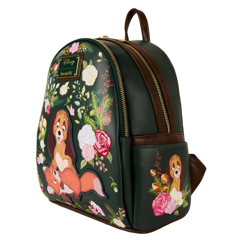 Loungefly Disney The Fox and the Hound Forest Floral Mini Backpack