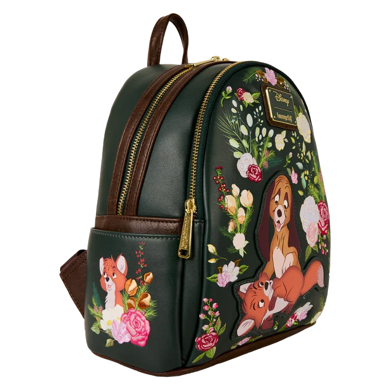 Loungefly Disney The Fox and the Hound Forest Floral Mini Backpack