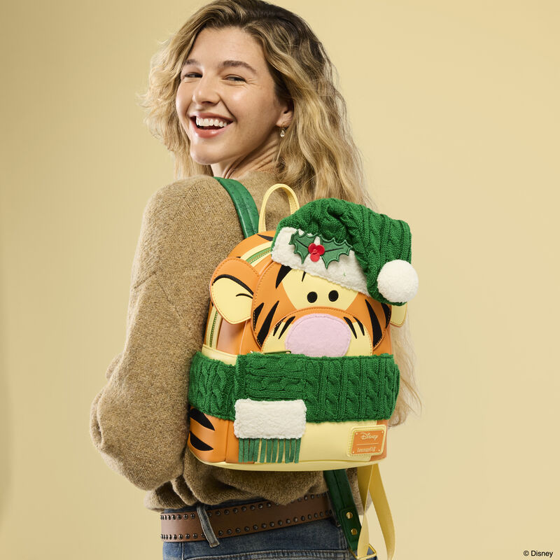 LOUNGEFLY Disney Winnie the Pooh Tigger Holiday Cosplay plush mini backpack - Ginga Toys