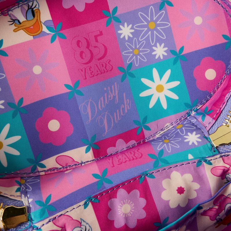 Loungefly Disney Daisy Duck 85th Anniversary Sequin Quilted Crossbody Bag - Ginga Toys