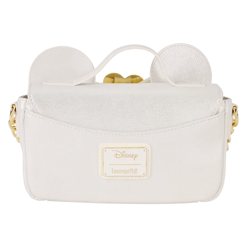 Loungefly Disney Minnie Mouse Iridescent Lace Wedding Crossbody Bag