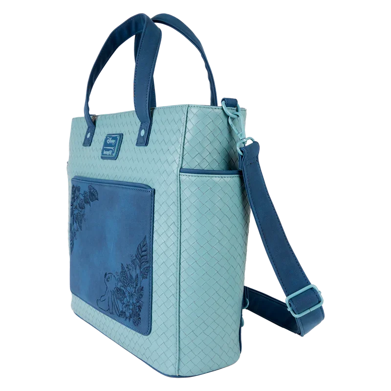Loungefly Disney Stitch Embroidered Floral Convertible Backpack & Tote Crossbody Bag
